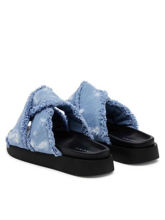 Inuikii Шльопанці Inuikii Soft Crossed Jeans 70104-142 Блакитний