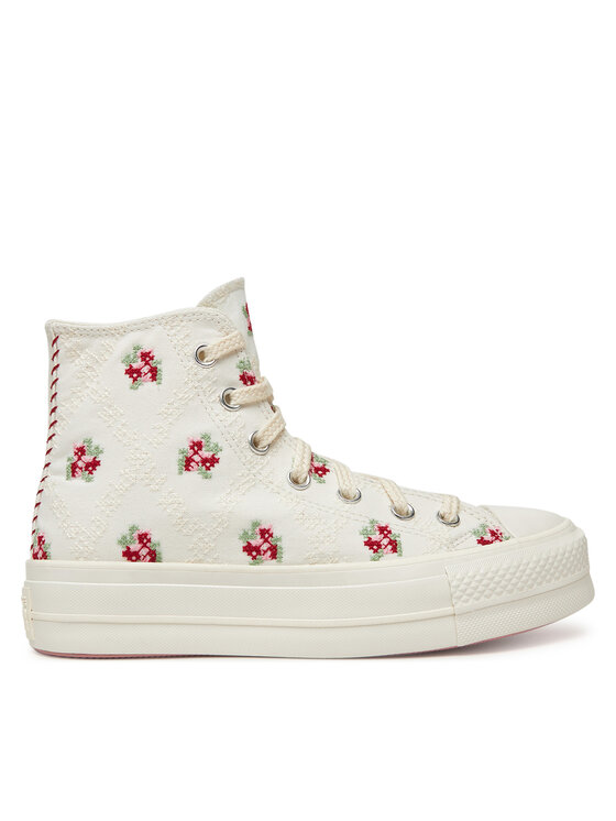 Converse Кеди Converse Chuck Taylor All Star Lift Platform Rose Cross Stitch A13659C Білий