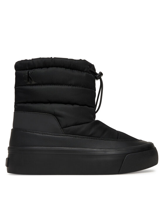 Calvin Klein Škornji za sneg Calvin Klein Vulc Flatf Snowboot Nylon Mix Mg YW0YW01977 Črna