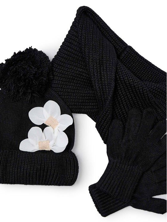Mayoral Set čepice, tunelová šála a rukavice Mayoral 10071 Černá