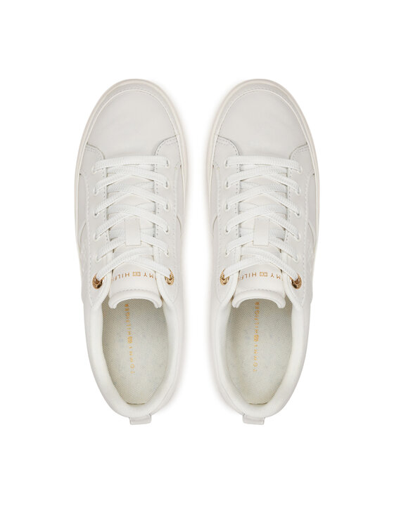 Tommy Hilfiger Zapatillas Tommy Hilfiger Essential Vulc Sneaker Monogram FW0FW07945 Écru