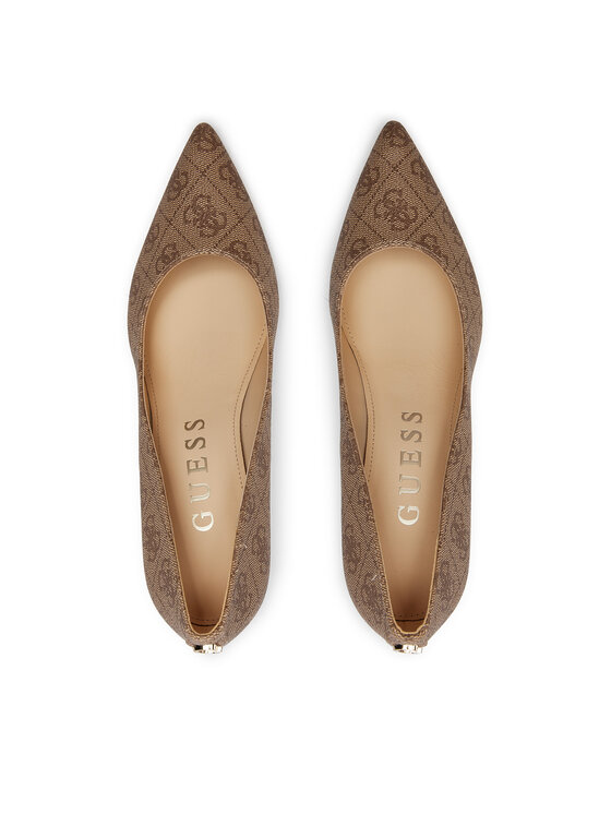 Guess Pantofi cu toc subțire Guess Dabbey 2 FLTDB2 FAL08 Bej