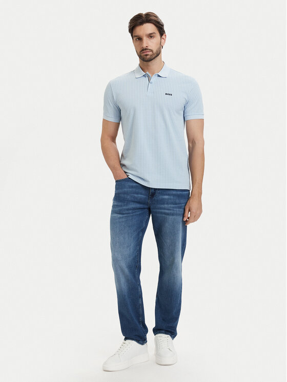 BOSS BOSS Polo Pl Goc Birdie 3 50559355 Azul claro Regular Fit