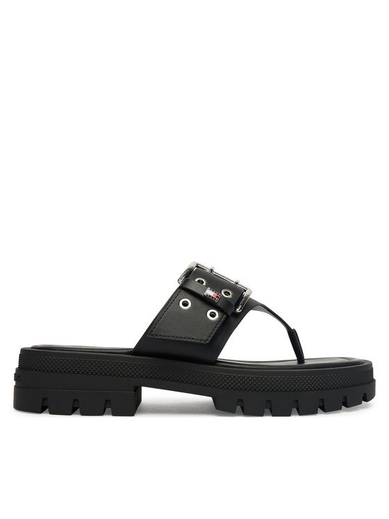 Tommy Jeans Čības uz pirksta Tommy Jeans Tjw Buckle Sandal EN0EN02948 Melns