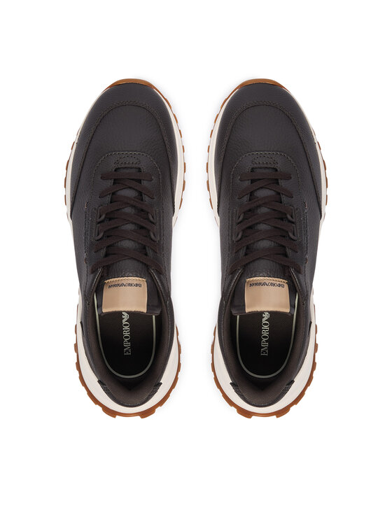 Emporio Armani Sneakersy Emporio Armani EM007301 AF29401 Hnědá