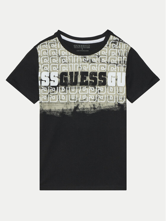 Guess Guess Marškinėliai L5RI23 K8HM4 Juoda Regular Fit