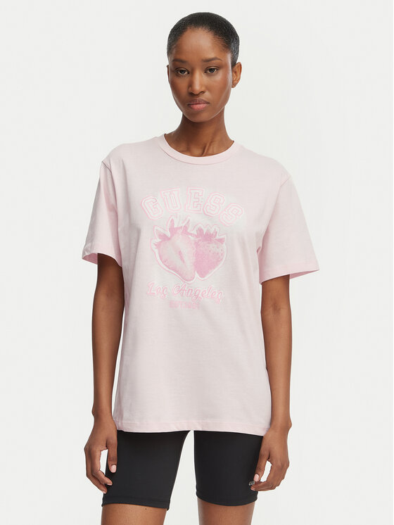 Guess Guess Camiseta V6GI14 K2981 Rosa claro Relaxed Fit