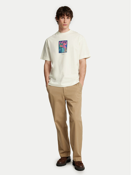 Selected Homme Selected Homme Camiseta Will 16097225 Écru Relaxed Fit