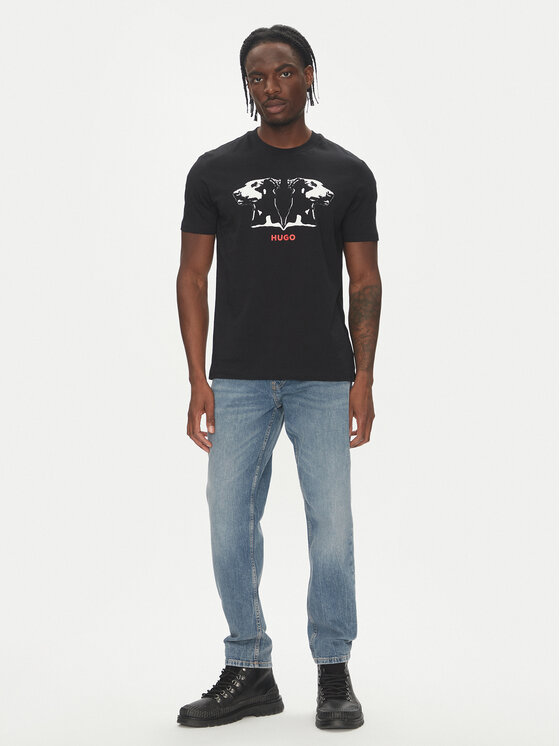 HUGO HUGO Футболка Dobero 50542734 Чорний Regular Fit