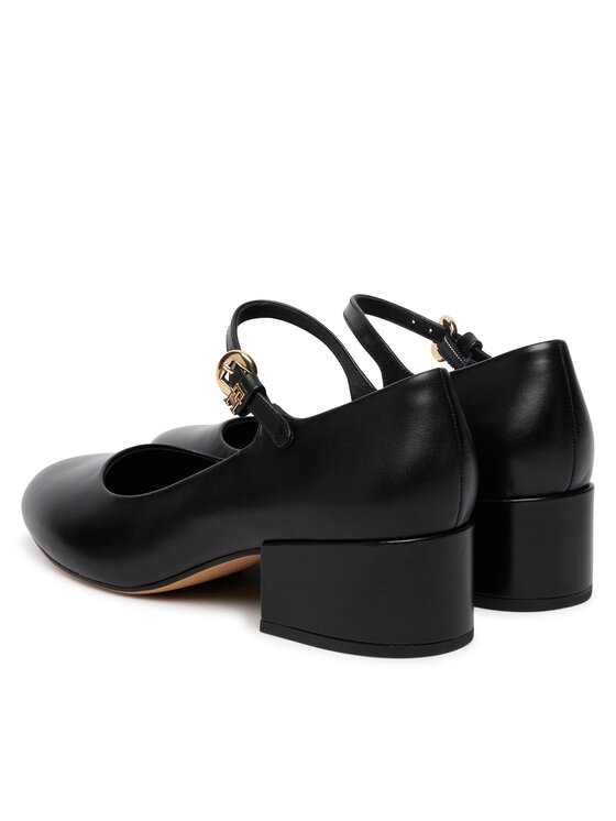 Tommy Hilfiger Décolleté Tommy Hilfiger Heeled Maryjane Buckle FW0FW09347 Nero
