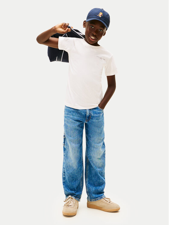 Tommy Hilfiger Tommy Hilfiger Camiseta Mini Corp KS0KS00661 Écru Regular Fit