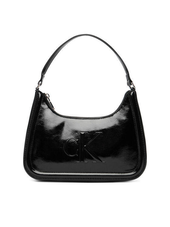 Calvin Klein Rankinė Calvin Klein Bold Ck Metallic Shoulder Bag LV04F3332G Juoda