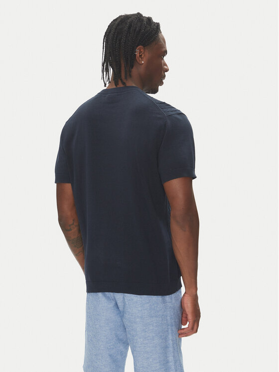 Lindbergh Lindbergh T-shirt 30-804115 Tamnoplava Slim Fit