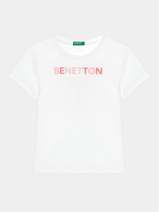 United Colors Of Benetton United Colors Of Benetton Camiseta 3I1XC10H8 Blanco Regular Fit