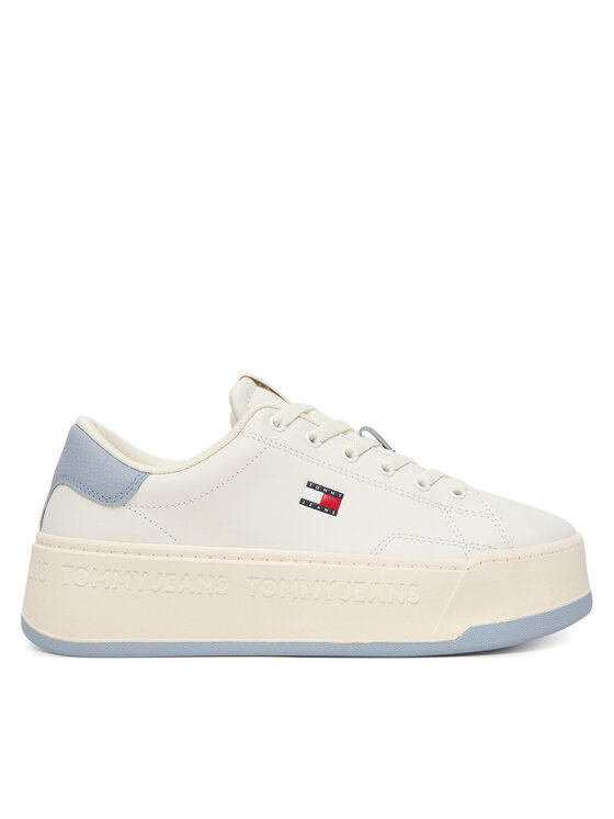 Tommy Jeans Sneakersy Tommy Jeans Tjw Script Cupsole Flatform EN0EN02961 Krémová