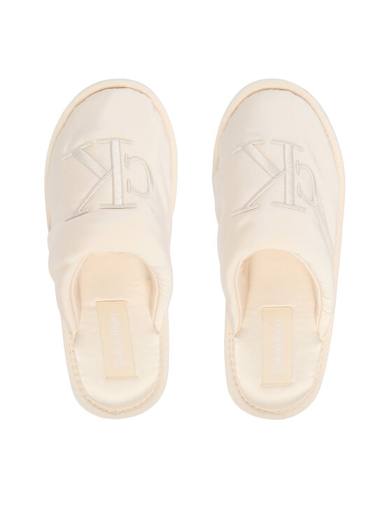 Calvin Klein Jeans Naminės šlepetės Calvin Klein Jeans Slipper Satin Moire YW0YW02053 Écru