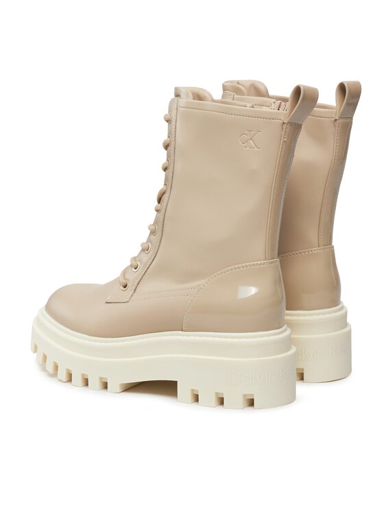Calvin Klein Jeans Scarponcini Calvin Klein Jeans Chunky Laceup Lth Mg Sat YW0YW01285 Beige