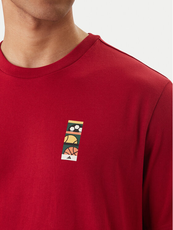 adidas adidas Camiseta Memories Of Sport Poster Graphic KB2508 Rojo Regular Fit