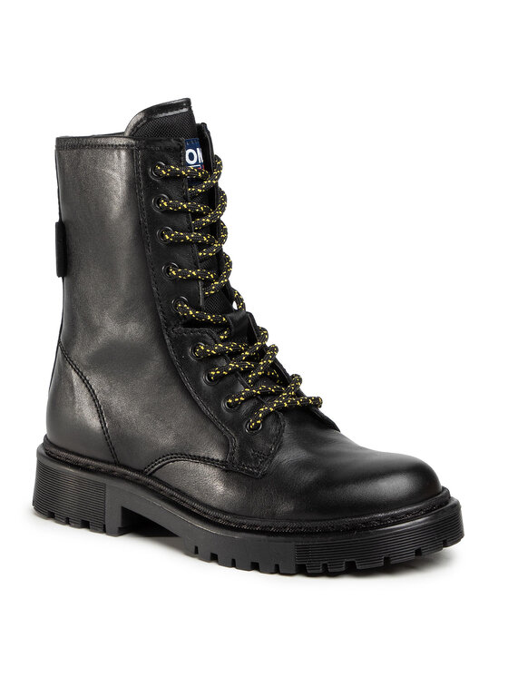 Tommy Jeans Туристически oбувки Tommy Jeans Double Detail Lace Up Boot EN0EN01094 Черен