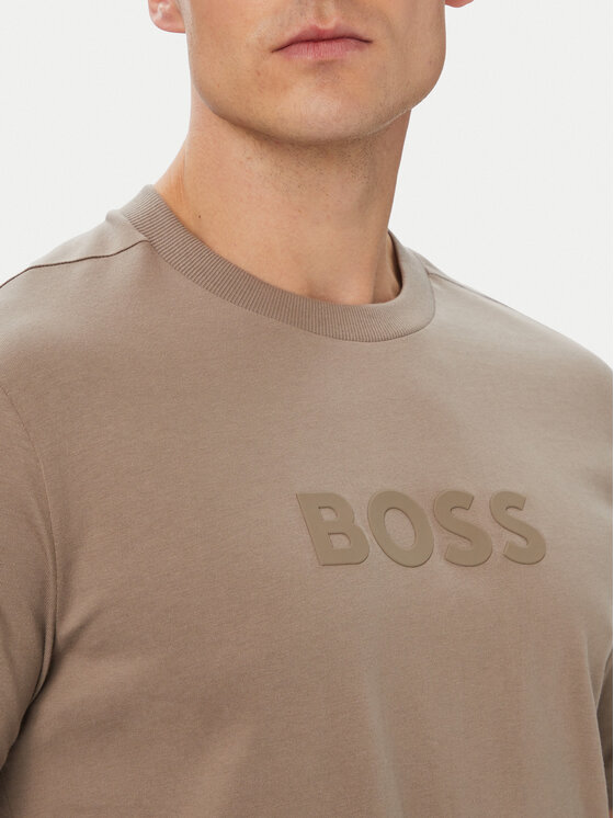 BOSS BOSS Camiseta Logo 50553652 Beige oscuro Regular Fit