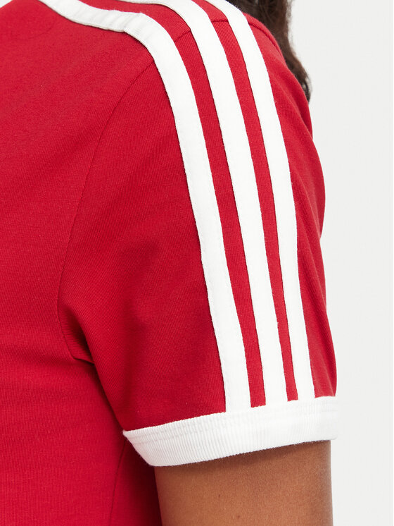 adidas adidas Camiseta 3-Stripes Slim KS4779 Rojo Regular Fit