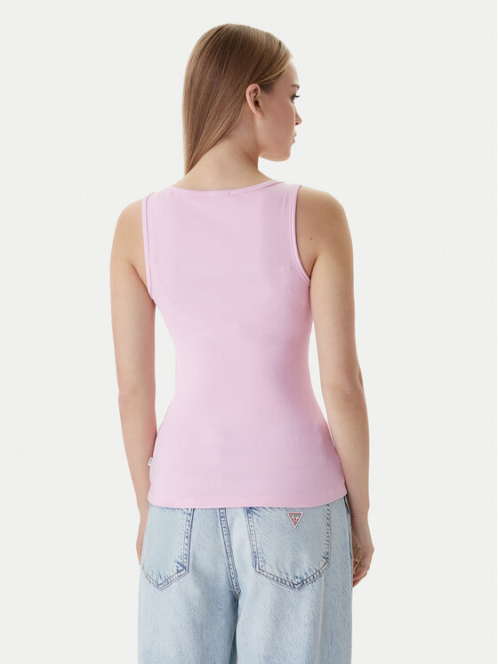 Guess Jeans Guess Jeans Top W6RP20 KA0H1 Rosa Slim Fit