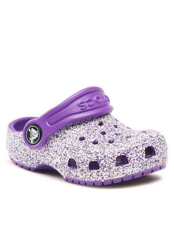 Παντόφλες Crocs Crocs Classic Glitter Kids Clog T 206992 Μωβ ...