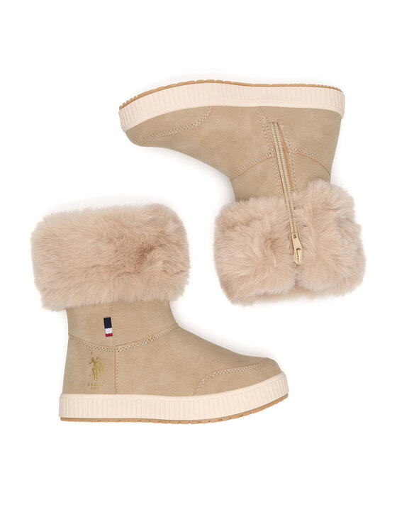 U.S. Polo Assn. Členková obuv U.S. Polo Assn. VICKI001K/DYF1 Béžová