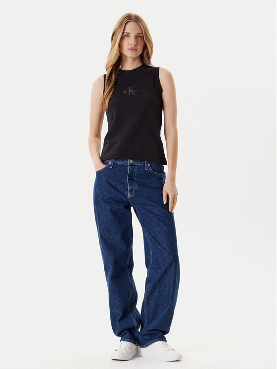Calvin Klein Jeans Calvin Klein Jeans Top LV047C852G Crna Regular Fit
