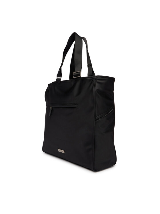 Calvin Klein Torba Calvin Klein Sleek Pocket Tote LV04D3340G Crna