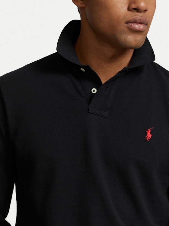 Polo Ralph Lauren Polo Ralph Lauren Polo marškinėliai 710680790045 Juoda Custom Slim Fit