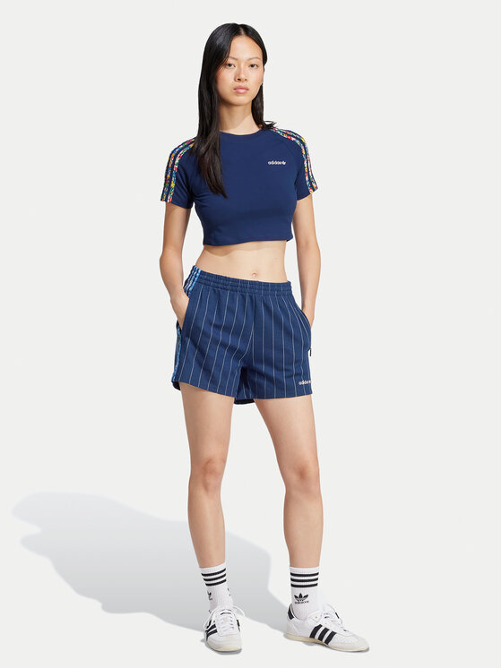 adidas adidas Футболка Liberty London 3-Stripes Infill Baby JC7788 Cиній Slim Fit