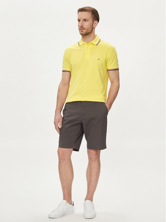 Tommy Hilfiger Tommy Hilfiger Polo majica 1985 MW0MW30750 Rumena Slim Fit
