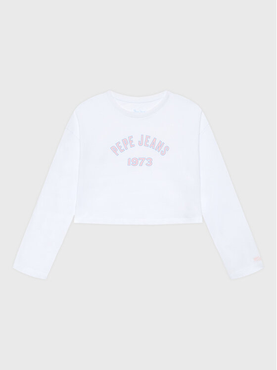 Pepe Jeans Pepe Jeans Majica Paullete PG502955 Bela Regular Fit