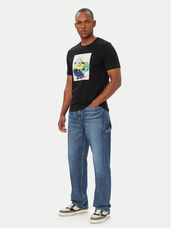 Guess Jeans Guess Jeans Футболка M6YI82 K6411 Чорний Regular Fit