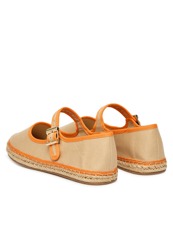 Tommy Hilfiger Espadrilky Tommy Hilfiger Buckle Maryjane Espadrille FW0FW09239 Béžová