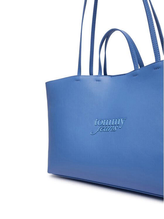 Tommy Jeans Geantă Tommy Jeans Tjw Must Tote AW0AW19051 Albastru deschis