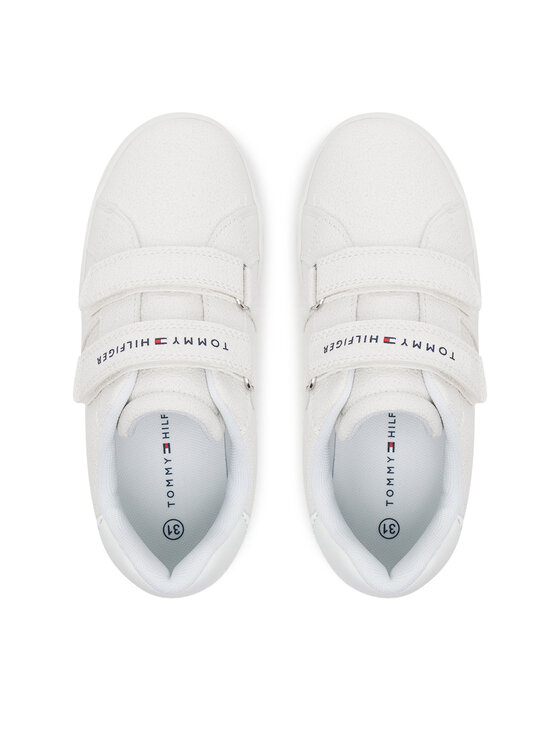 Tommy Hilfiger Zapatillas Tommy Hilfiger Flag Low Cut Velcro Sneaker T1A9-33726-0375 S Blanco