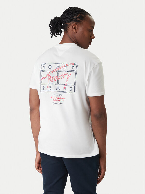 Tommy Jeans Tommy Jeans Camiseta DM0DM22319 Écru Regular Fit