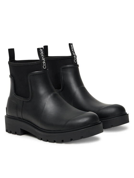 Calvin Klein Jeans Gumáky Calvin Klein Jeans Combat Rain Boot YM0YM01376 Čierna