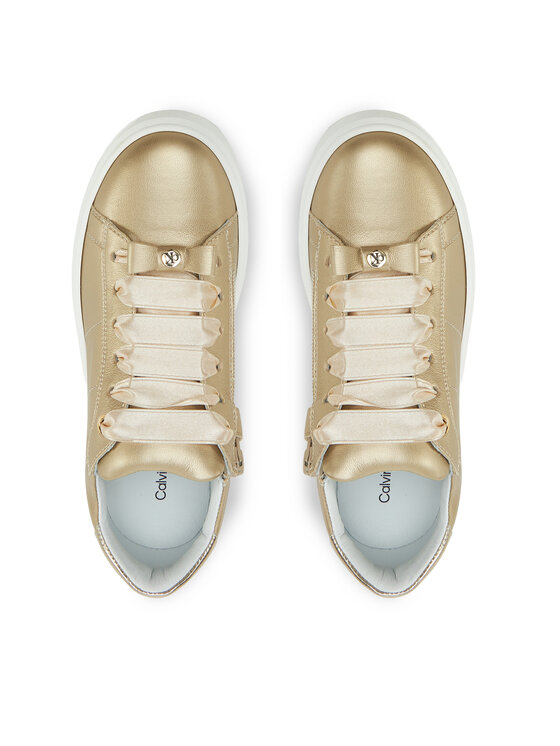 Calvin Klein Jeans Laisvalaikio batai Calvin Klein Jeans Low Cut Lace-Up Sneaker V4A9-83046-1322 S Auksinė