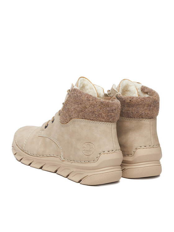 Rieker Šnurovacia obuv Rieker CEO-55000-60 Béžová