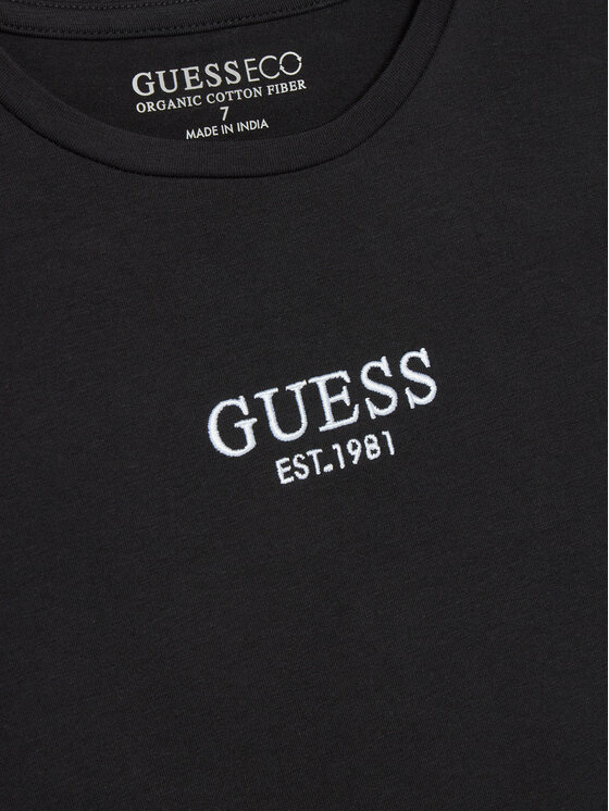 Guess Guess Футболка J4BI34 J1314 Чорний Boxy Fit