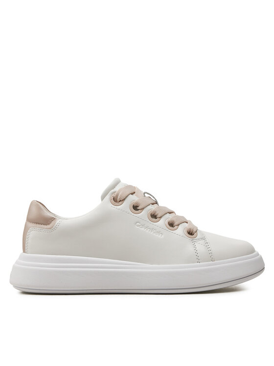 Calvin Klein Sneakers Calvin Klein Cupsole Lace Up Lth HW0HW02085 Bianco