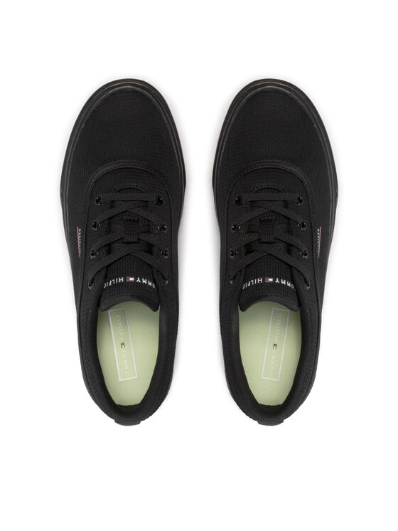 Tommy Hilfiger Tenisky Tommy Hilfiger Core Lightweidht Waffle Mesh FM0FM04040 Čierna