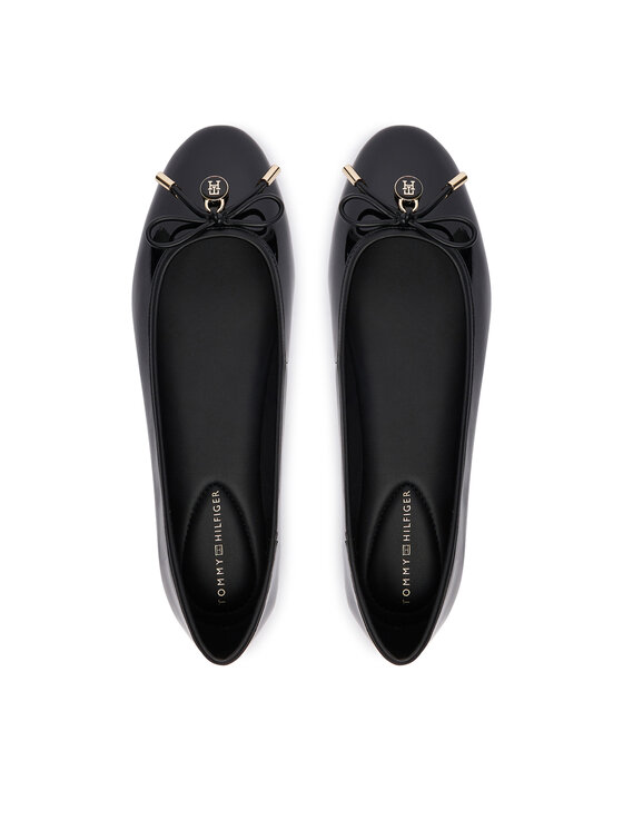 Tommy Hilfiger Ballerine Tommy Hilfiger Th Charm Patent Ballerina FW0FW09481 Nero
