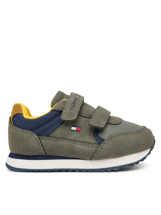 Tommy Hilfiger Sneakersy Tommy Hilfiger Low Cut Velcro Sneaker T1X9-35253-1960 M Zelená