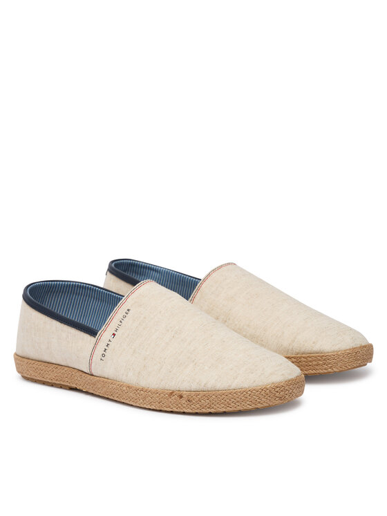 Tommy Hilfiger Еспадрили Tommy Hilfiger Hilfiger Chambray Espadrille FM0FM05793 Екрю
