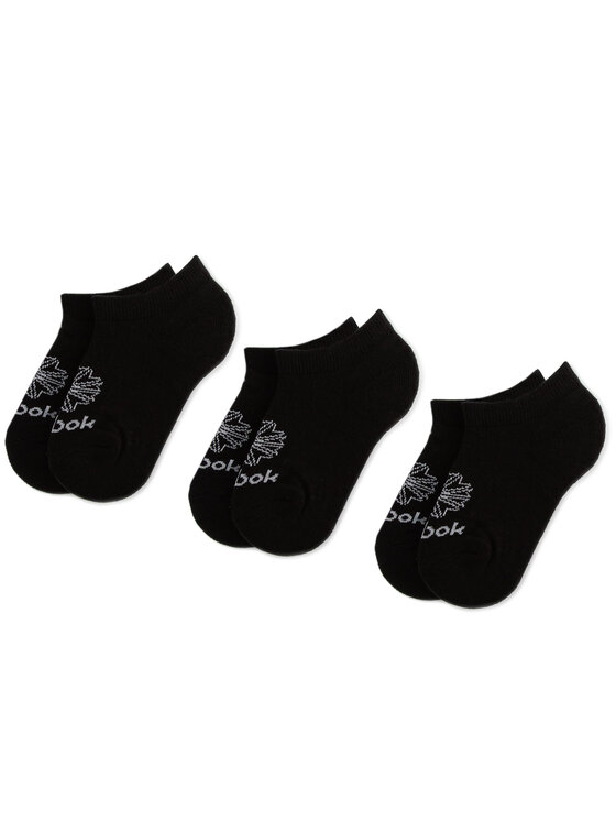 Reebok Trumpos kojinės Reebok Cl Fo No Show Sock 3P AY0013 Juoda