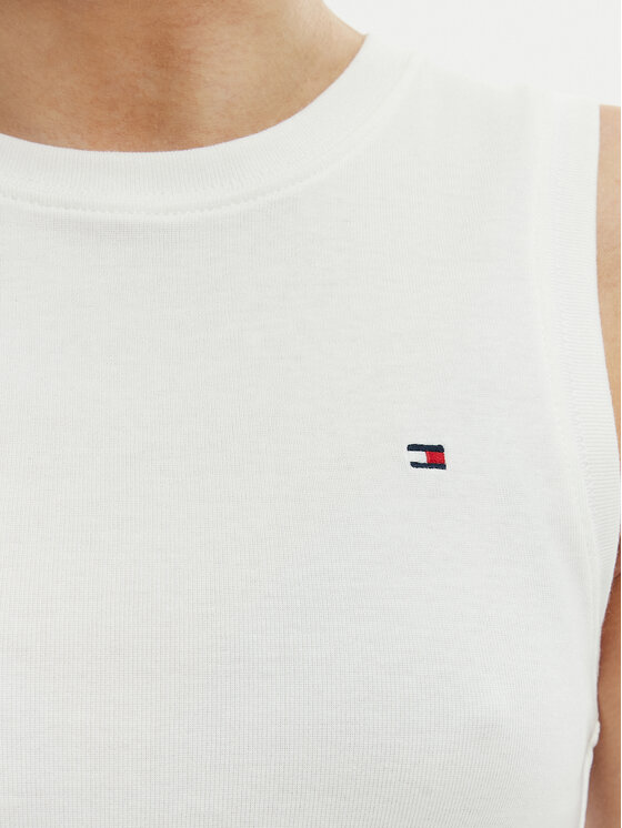 Tommy Hilfiger Tommy Hilfiger Top WW0WW47806 Écru Slim Fit